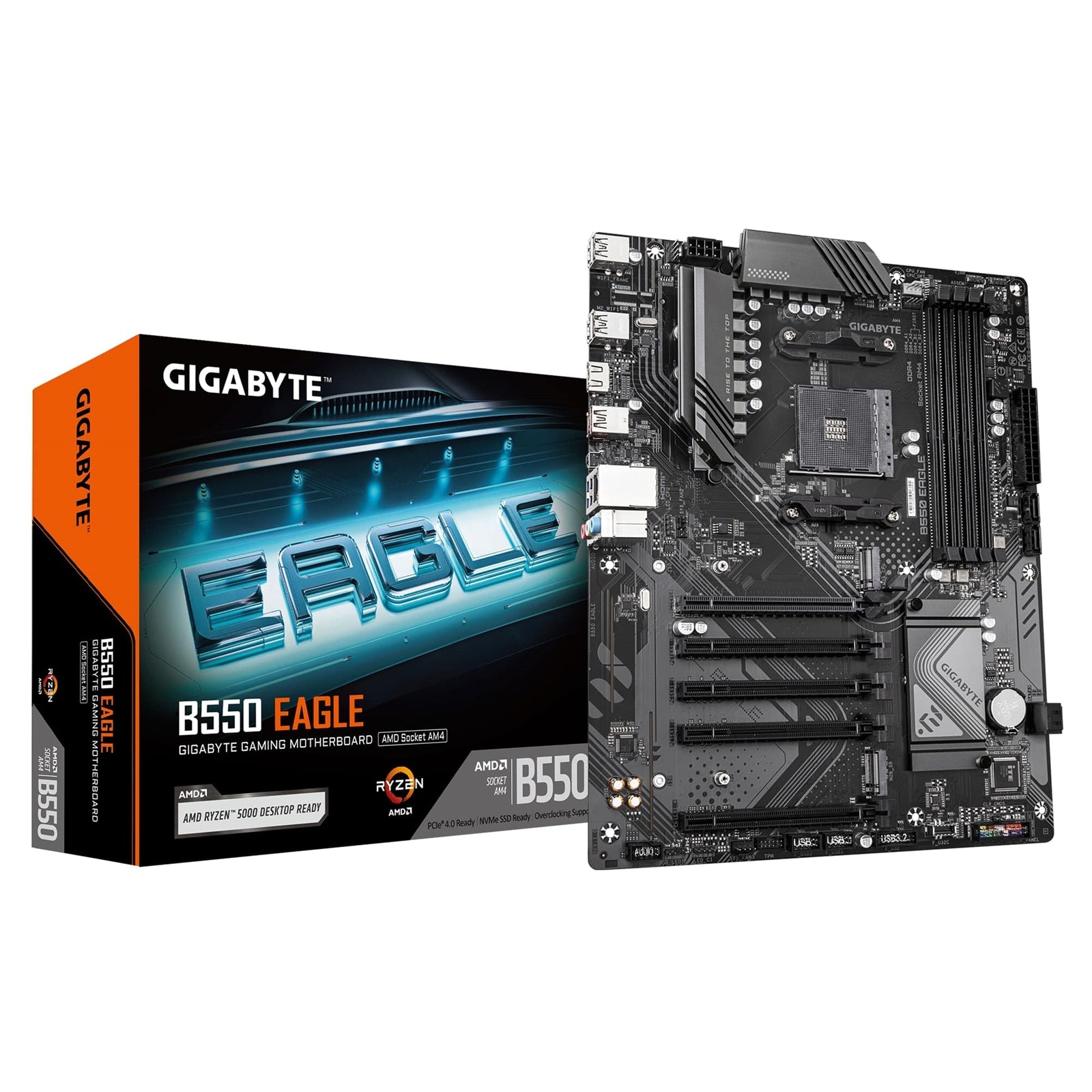 Gigabyte B550 EAGLE ATX Motherboard - AM4 DDR4 PCIe 4.0 Dual M.2 Gigabyte B550 EAGLE ATX Motherboard - AM4 DDR4 PCIe 4.0 Dual M.2
